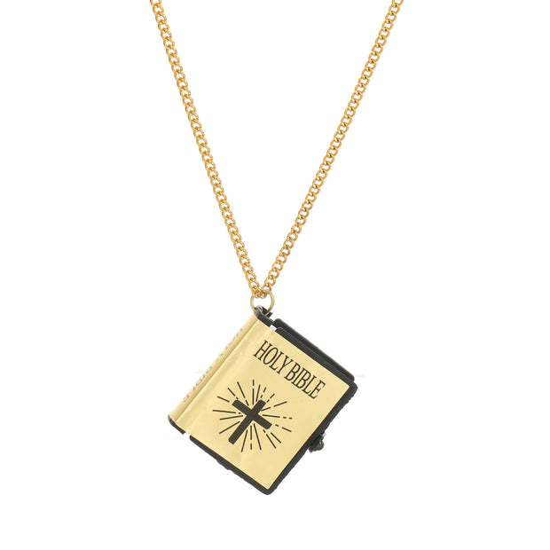 Bible Verse Cross Necklace – Stainless Steel Pendant