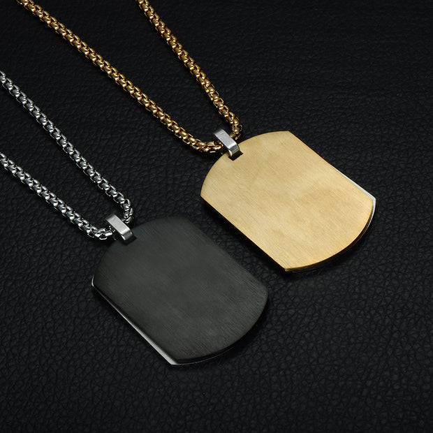 Bible Verse Army Cross Necklace