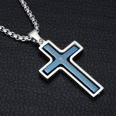 Rotatable Bible Verse Cross Necklace