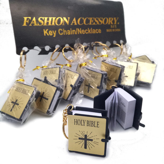Mini English Holy Bible Keychain