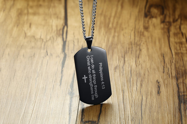 Men's Stainless Steel English Pendant