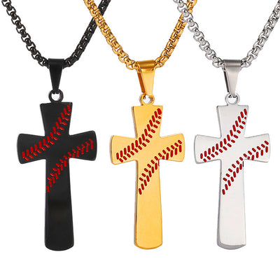 Baseball Cross Necklace – Christian Faith Pendant