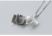 Silver Cross Bible Pendant – Christian Jewelry