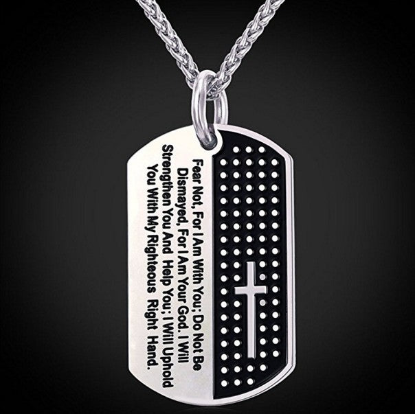 Black Bible Necklace – Stainless Steel Christian Jewelry