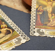 Antique Bible Lace Bookmark – Hollow Paper Scripture Marker