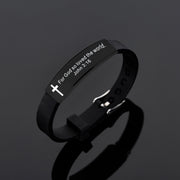 Bible Silicone Bracelet – Laser Scripture Faith Band