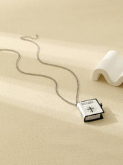 Bible Verse Cross Necklace – Stainless Steel Pendant