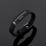 Bible Silicone Bracelet – Laser Scripture Faith Band