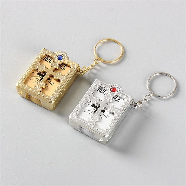 Mini Holy Bible Keychain – Christian Faith Accessory