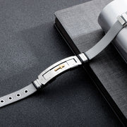 Men’s Christian Cross Charm Bracelet – Adjustable Stainless Steel Wristband