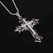 Titanium Cross Necklace – Christian Scripture Pendant