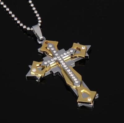 Titanium Cross Necklace – Christian Scripture Pendant