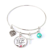 Cross Bible Bracelet – Adjustable Christian Wristband