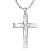 925 Sterling Silver Bible Verse Cross Necklace – Anti-Allergy Pendant
