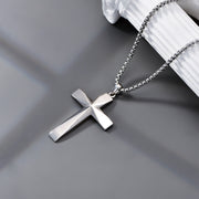 925 Sterling Silver Bible Verse Cross Necklace – Anti-Allergy Pendant