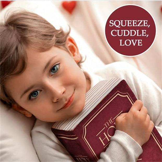 Bible Plush Pillow – Christian Memory Verse Toy for Kids