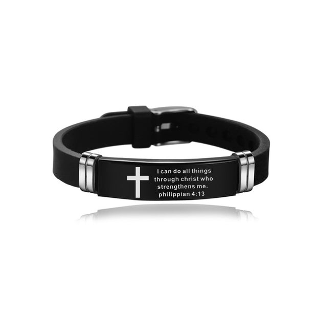 Bible Verse Cross Bracelet