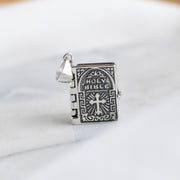 Silver Cross Bible Pendant – Christian Jewelry