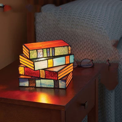 Stacked Books Lamp – Vintage-Inspired Reading Light