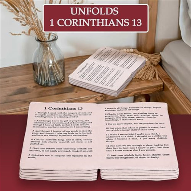 Bible Plush Pillow – Christian Memory Verse Toy for Kids