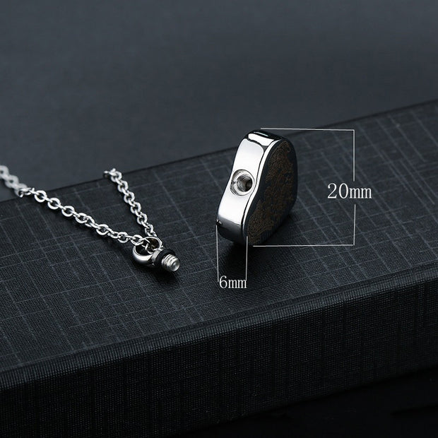 Bible Verse Stainless Steel Heart Perfume Box Necklace