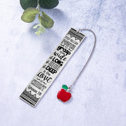 Bible Verse Apple Bookmark Pendant – Stainless Steel Gift