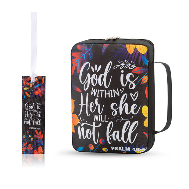 Bible Storage Bag with Bookmark – Printed Protective Cover