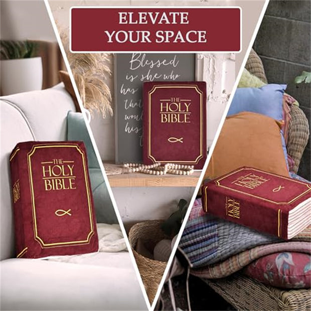 Bible Plush Pillow – Christian Memory Verse Toy for Kids