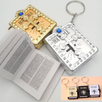 Mini Holy Bible Keychain – Christian Faith Accessory