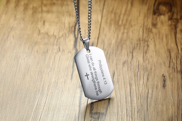Men's Stainless Steel English Pendant