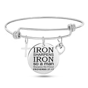 Jesus Bible Verse Bangle – Stainless Steel Christian Bracelet
