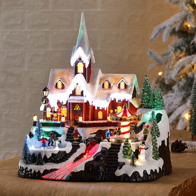 Christmas Decoration Mountaintop Church Gift