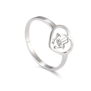 Palm Eye Religion Faith Ring