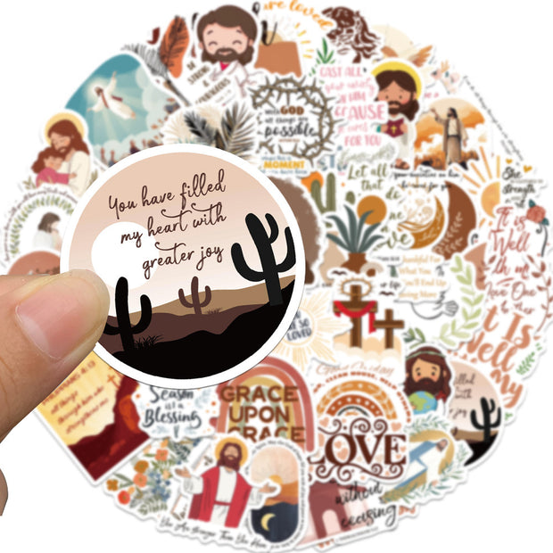 Cartoon Sticker Pack _ Waterproof Faith Stickers
