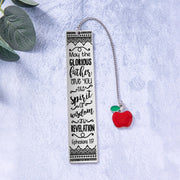 Bible Verse Apple Bookmark Pendant – Stainless Steel Gift