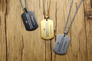 Men's Stainless Steel English Pendant