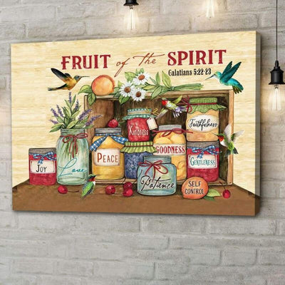 Fruit of the Spirit Canvas – Galatians Bible Verse Wall Art