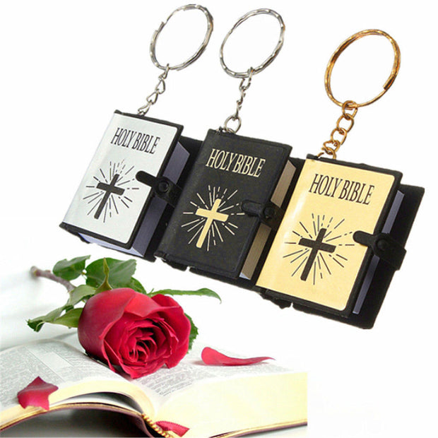 Mini English Holy Bible Keychain